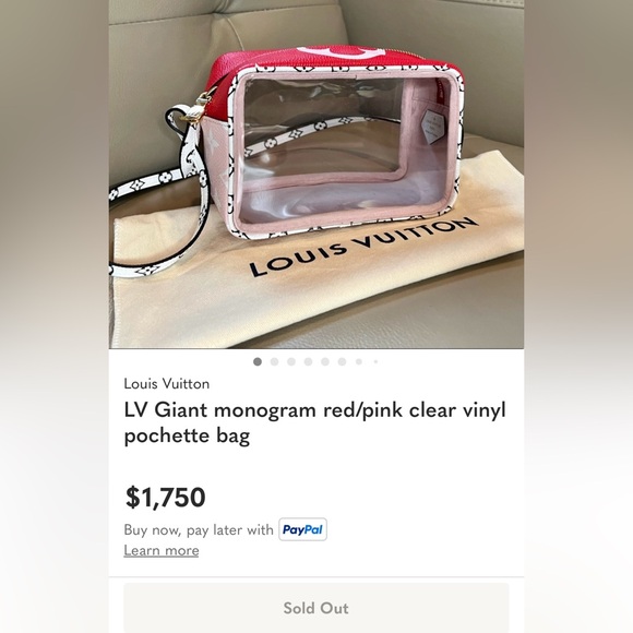 Louis Vuitton Beach Pouch Monogram Giant Red/Pink. - Picture 6 of 6